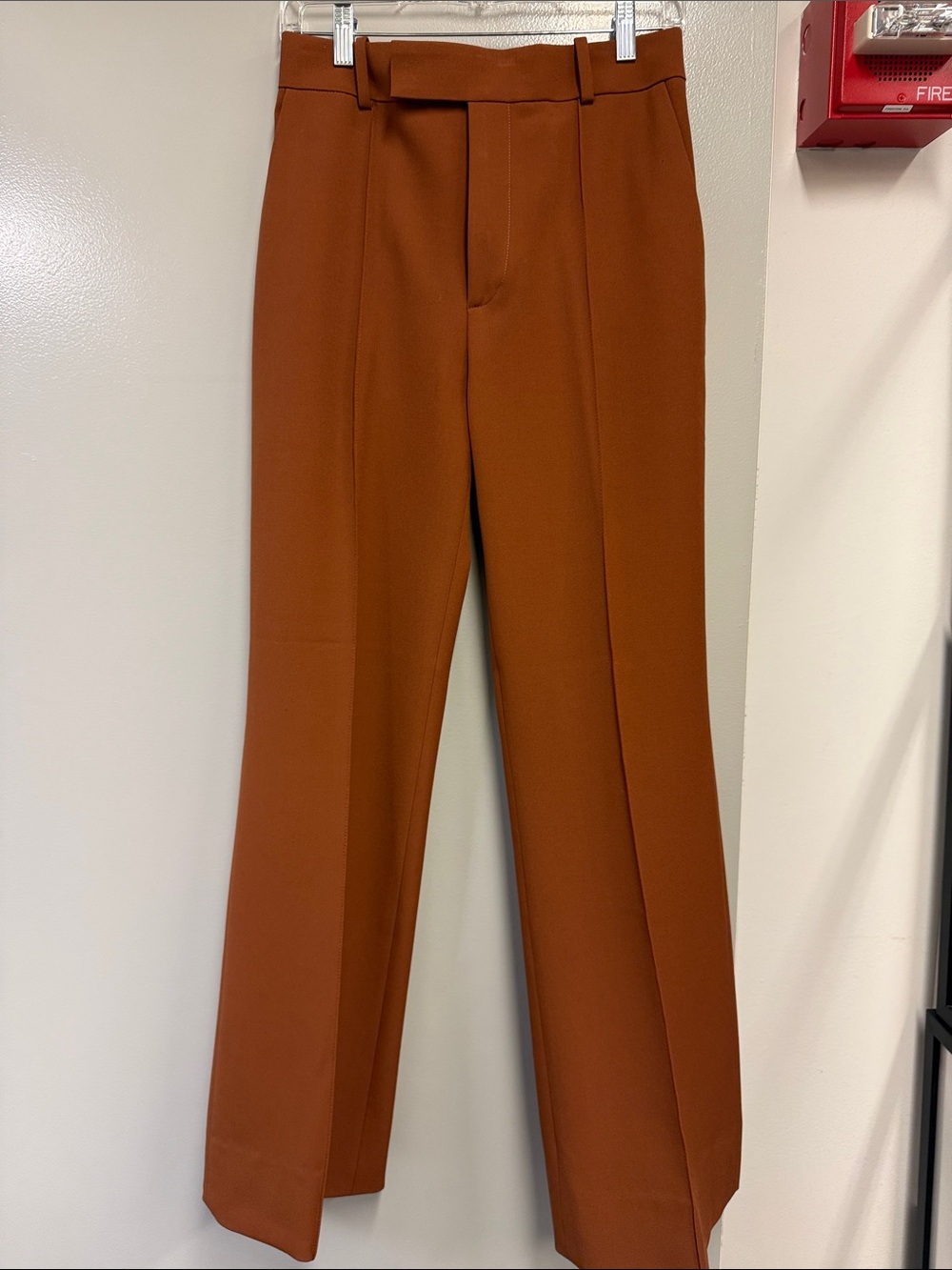 Frame Denim Women's Wide-Leg Trousers in Rust